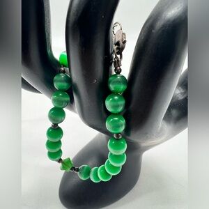 Genuine natural green opal bracelet